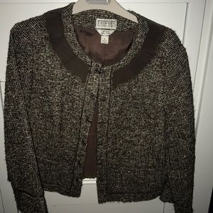 Talbots Collection Brown Tweed Jacket